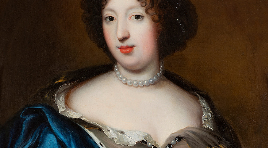 Detail painting for sale portrait young woman royal princess ermine pierre mignard