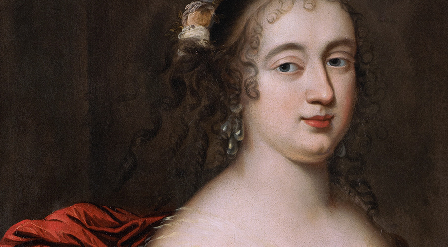 Detail painting for sale portrait young woman flore Louis XIV beaubrun
