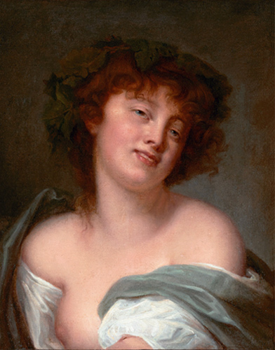 Tableau à vendre portrait bacchante jacques antoine vallin